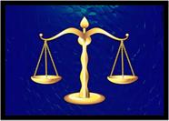 Quadro Decorativo Escritórios De Advocacia Advogados Balança Da Justiça Com Moldura RC029