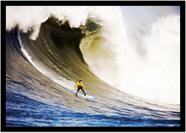 Quadro Decorativo Esportes Surf Prancha Ondas Mavericks Paisagem Lojas Salas Com Moldura RC033