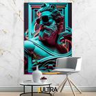 Quadro Decorativo Estátua Grega Aesthetic 90x60cm - Elegância Atemporal para Salas de Recepção