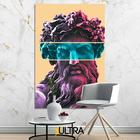 Quadro Decorativo Estátua Grega Aesthetic 90x60cm Elegância Clássica para Salas de Estar