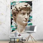 Quadro Decorativo Estátua Grega Aesthetic 90x60cm Elegância Clássica para Salas de Estar