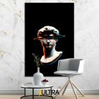 Quadro Decorativo Estátua Grega Aesthetic 90x60cm - Ondas e Marés para Salas de Relaxamento