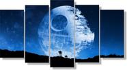 Quadro Decorativo Estrela Da Morte Star Wars Trilogia 129x63