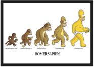 Quadro Decorativo Evolução Da Espécie Simpsons Homer Desenho Com Moldura