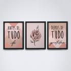 Quadro Decorativo Fé e Gratidão Preto A4 20x30cm