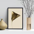 Quadro Decorativo Flor Moderna Bronze 24x18cm