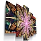 Quadro Decorativo Flor Vitral Espectral Surrealista Moderno