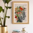 Quadro Decorativo Floral Fisiologia 33x24cm - com vidro