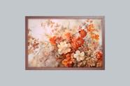 Quadro Decorativo Floral Terracota