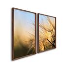 Quadro Decorativo Flores Dente de Leão com 2 telas para Banheiro Quarto Hall