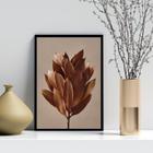 Quadro Decorativo Fotografia Folhas Marrom 45X34Cm - Vidro