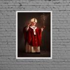 Quadro Decorativo Fotografia Papa Francisco 45x34cm - com vidro