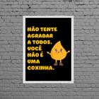 Quadro Decorativo Frase Coxinha 33x24cm - com vidro