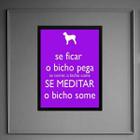 Quadro Decorativo Frase Meditar 24x18cm