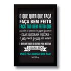 Quadro Decorativo Frase Motivacional Faça Bem Feito 33x43 cm