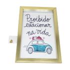 Quadro decorativo frase motivacional sala quarto 19x29cm