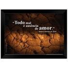 Quadro Decorativo Frases Amor Com Moldura E Vidro