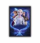 Quadro Decorativo Frozen Filme Moldura Preta