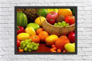 Quadro Decorativo Frutas Gourmet Cozinhas Restaurantes Decorações Com Moldura