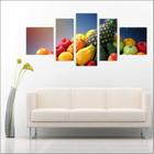 Quadro Decorativo Frutas Restaurantes Cozinha 5 Peças TT6