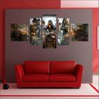 Quadro decorativo Games Jogos Assassin's Creed Salas Quartos 5 Peças TT1