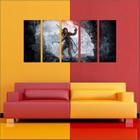Quadro Decorativo Games Tomb Raider Lara Croft Jogos Mosaico Com 5 Peças GG5