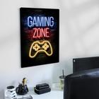 Quadro Decorativo Gaming Zone Mdf 27x20cm