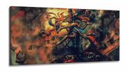 Quadro Decorativo Ganesha Lord Pintura em Tecido Canvas 130x60 cm