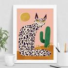 Quadro Decorativo Gato Abaporu Tarcila 45x34cm - com vidro