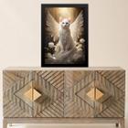 Quadro Decorativo Gato Anjo 45X34Cm - Com Vidro