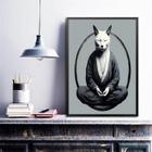 Quadro Decorativo Gato Fendo Yoga 33X24Cm