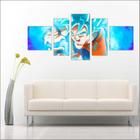 Quadro Decorativo Goku Dragon Ball Anime Desenho Mosaico Com 5 Peças TT8