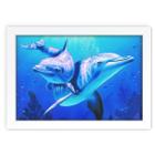 Quadro Decorativo Golfinhos Animais 10 MDF 30x45cm