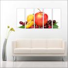 Quadro Decorativo Gourmet Frutas Cozinhas Restaurantes Mosaico 5 Peças GG7