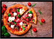 Quadro Decorativo Gourmet Pizza Pizzarias Lanchonetes Padarias Cozinha Com Moldura RC031