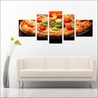 Quadro Decorativo Gourmet Pizza Pizzarias Restaurantes 5 Peças TT4