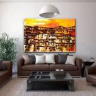 Quadro Decorativo Grande Abstrato Shanty Town - 150x80cm