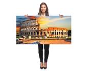 Quadro Decorativo Grande Sala 130x70 Paisagem Roma Quadro para Quarto Hall Escritório