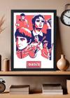 Quadro Decorativo Grupo musical oasis - Com vidro