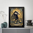 Quadro Decorativo Guaxinim Hufflepuff 24x18cm