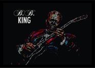 Quadro Decorativo Guitarrista BB King Jazz Blues Decoração Com Moldura