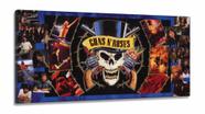 Quadro Decorativo Guns N Roses em Tecido Canvas 130x60