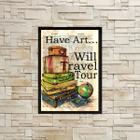 Quadro Decorativo Have Art Travel 24x18cm - com vidro