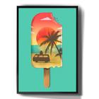 Quadro Decorativo Hippie Picole Praia Por Do Sol Swag