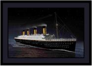 Quadro Decorativo História Titanic Navio Ilustração Salas Quartos Lojas Com Moldura RC005