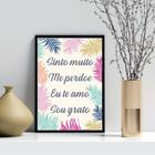 Quadro Decorativo Ho' Oponopono Mágico- Folhas 33x24cm