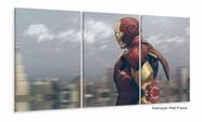 Quadro Decorativo Homem de ferro A 3 peças 120x60 cm em tec