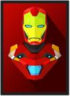 Quadro Decorativo Homem De Ferro Super Heróis Geek Decorações Com Moldura G02