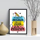 Quadro Decorativo Homenagem Para Professores 33x24cm - com vidro