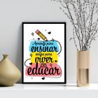 Quadro Decorativo Homenagem Professores 33X24Cm - Com Vidro